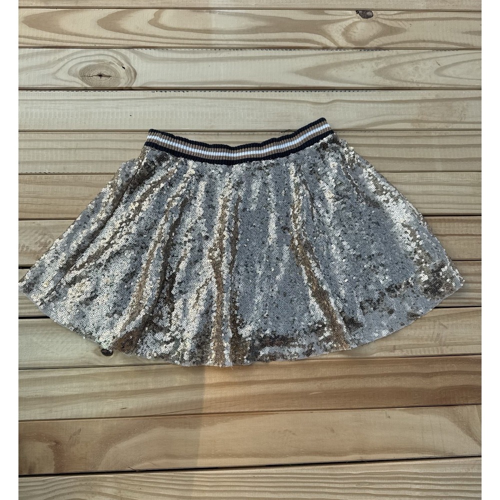 Girl's Jessica Simpson Sequin Skirt Champagne‎ Gold Color Skirt Size 5